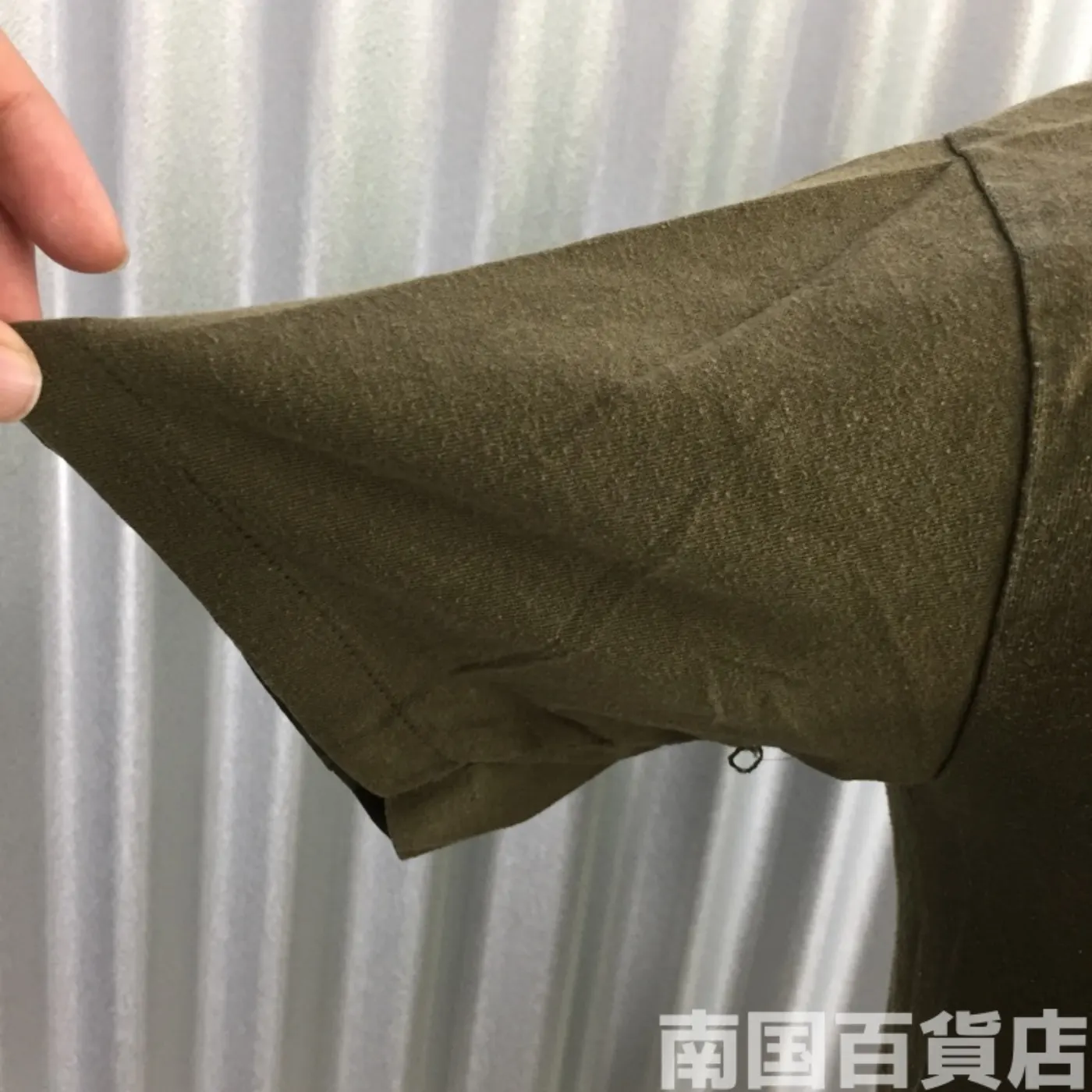 米軍放出品Tシャツ（OD）中古（サイズ不明) 記録写真5
