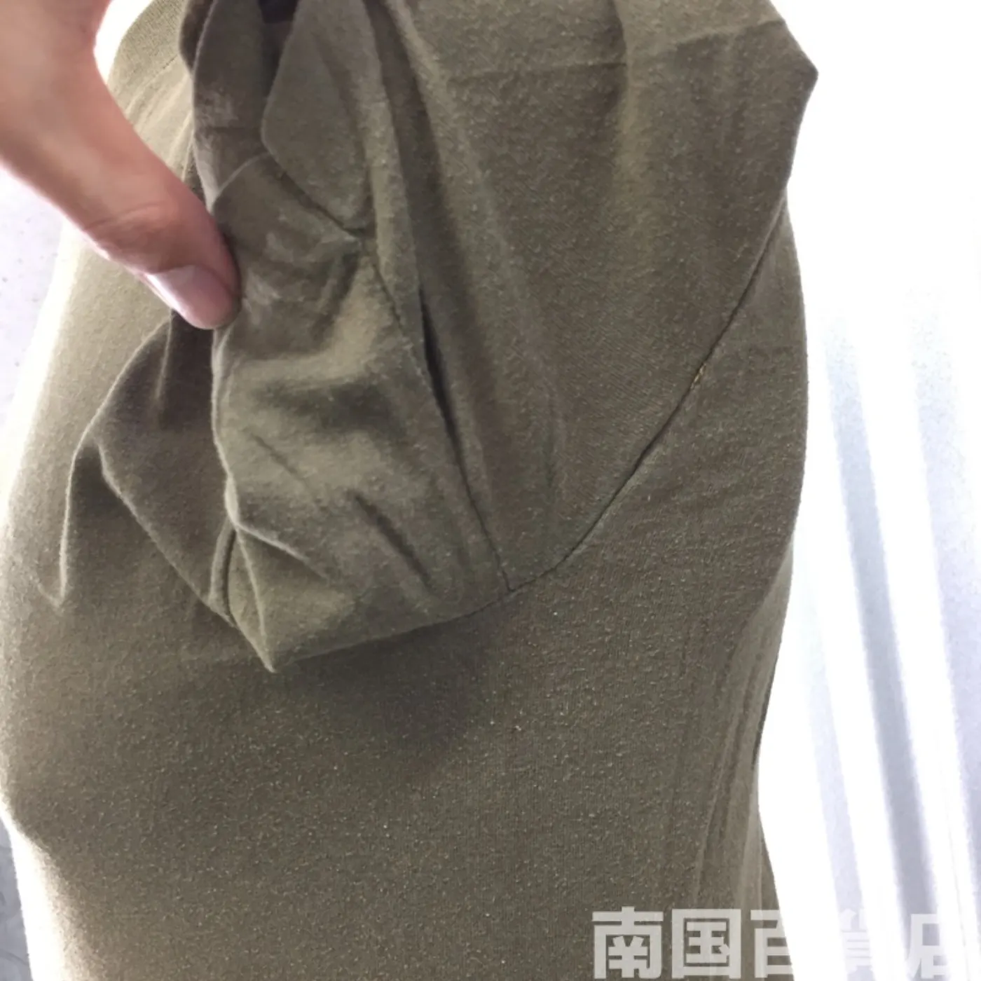 米軍放出品Tシャツ（OD）中古（サイズ不明) 記録写真8