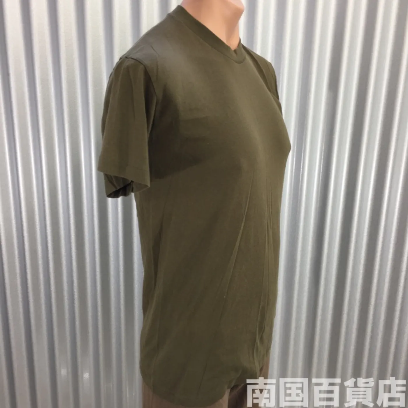 米軍放出品Tシャツ（OD）中古（サイズ不明) 記録写真4