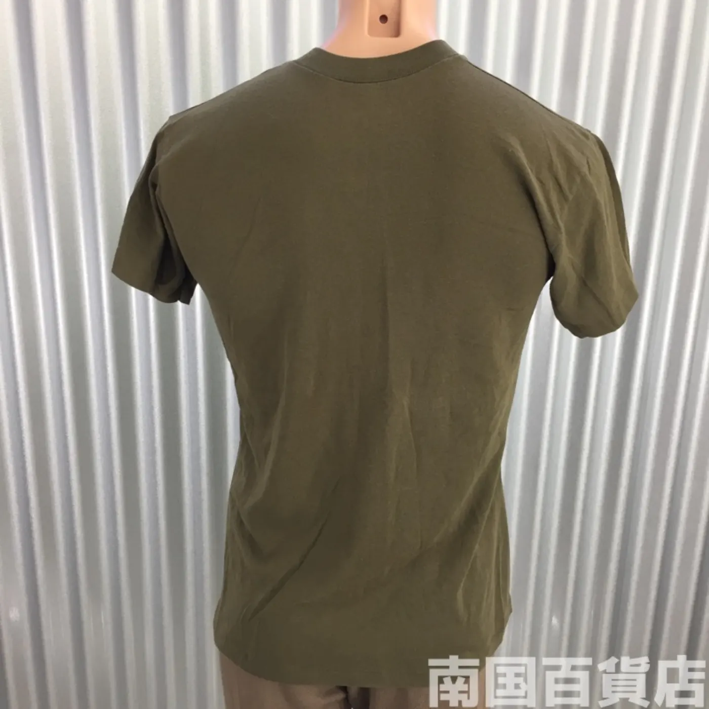 米軍放出品Tシャツ（OD）中古（サイズ不明) 記録写真2
