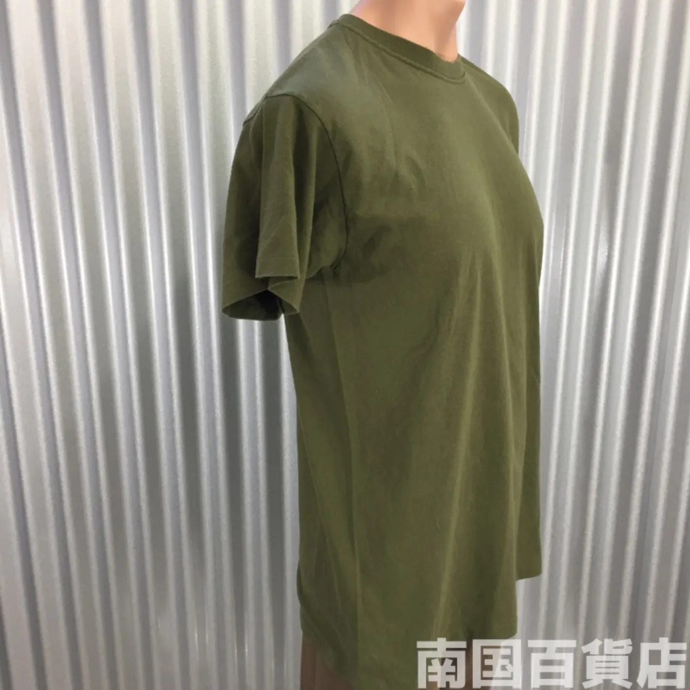 米軍放出品Tシャツ(OD)中古(サイズ不明) 記録写真4