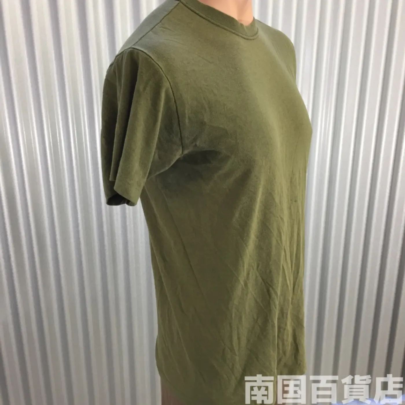 米軍放出品Tシャツ（OD）中古（サイズ不明) 記録写真4