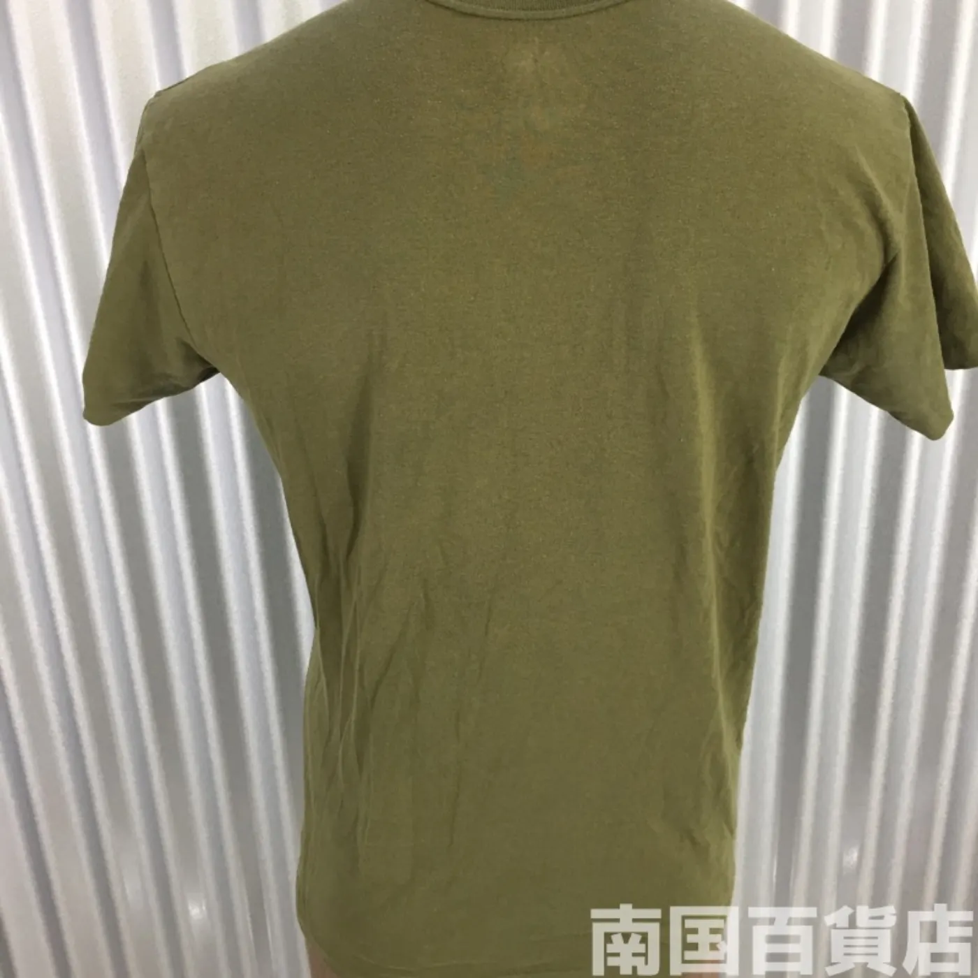米軍放出品Tシャツ（OD）中古（サイズ不明) 記録写真2