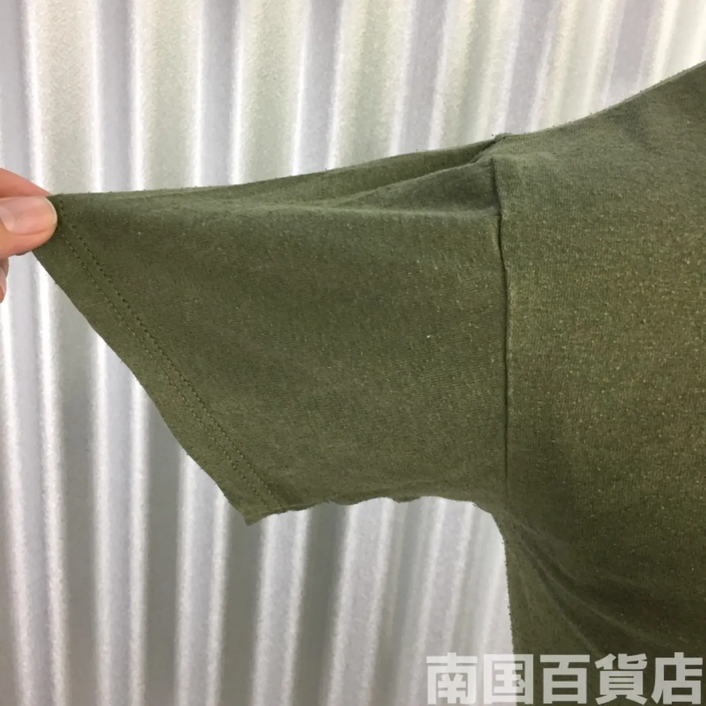 米軍放出品Tシャツ(OD)中古(サイズ不明) 記録写真5
