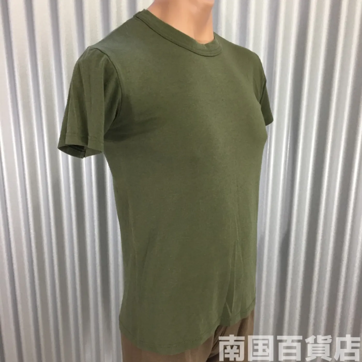 米軍放出品Tシャツ(OD)中古(サイズ不明) 記録写真4
