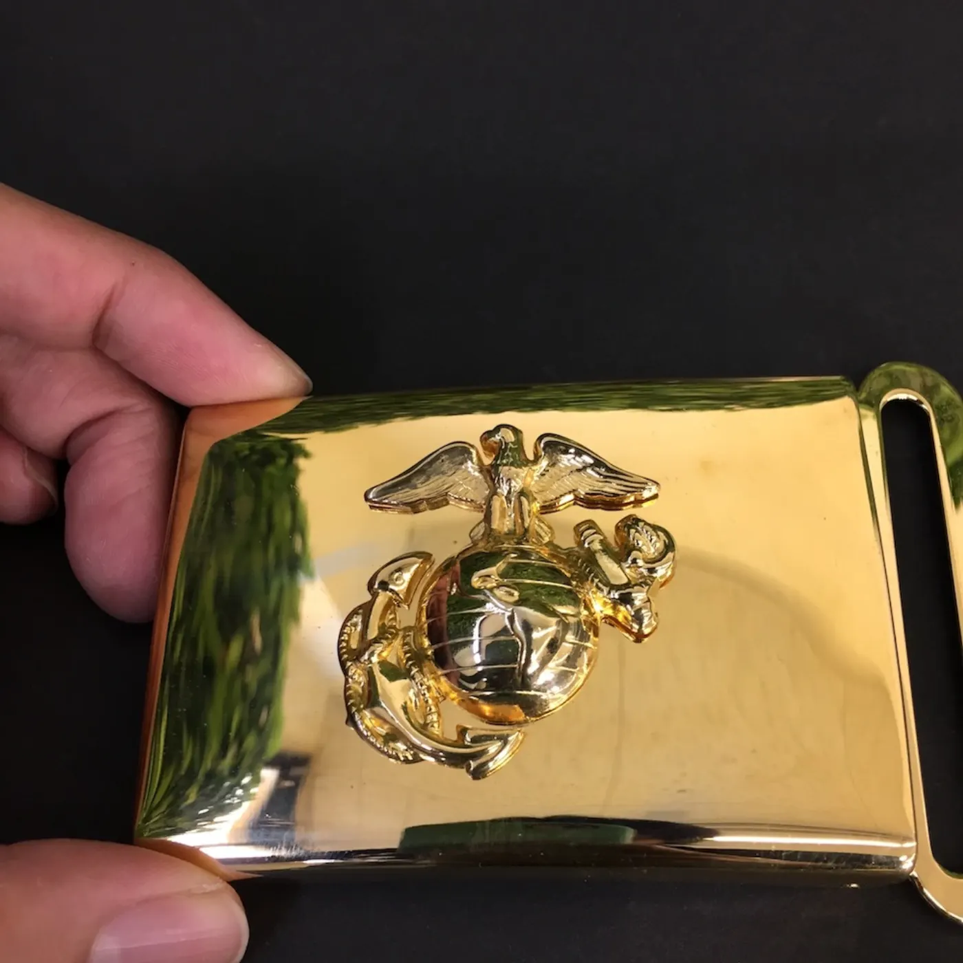 USMC ドレスベルト バックル 中古良品 記録写真9