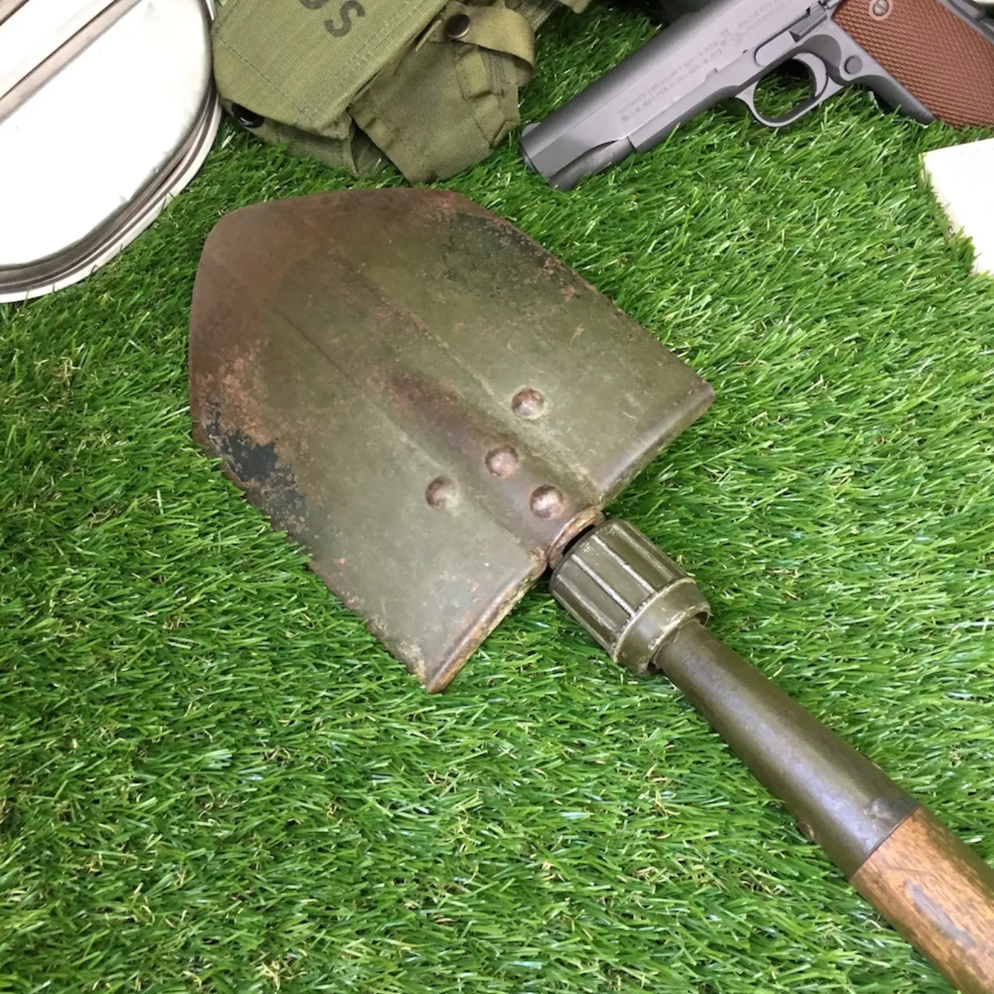 US 希少 フォールディング ショベル 中古品 記録写真11