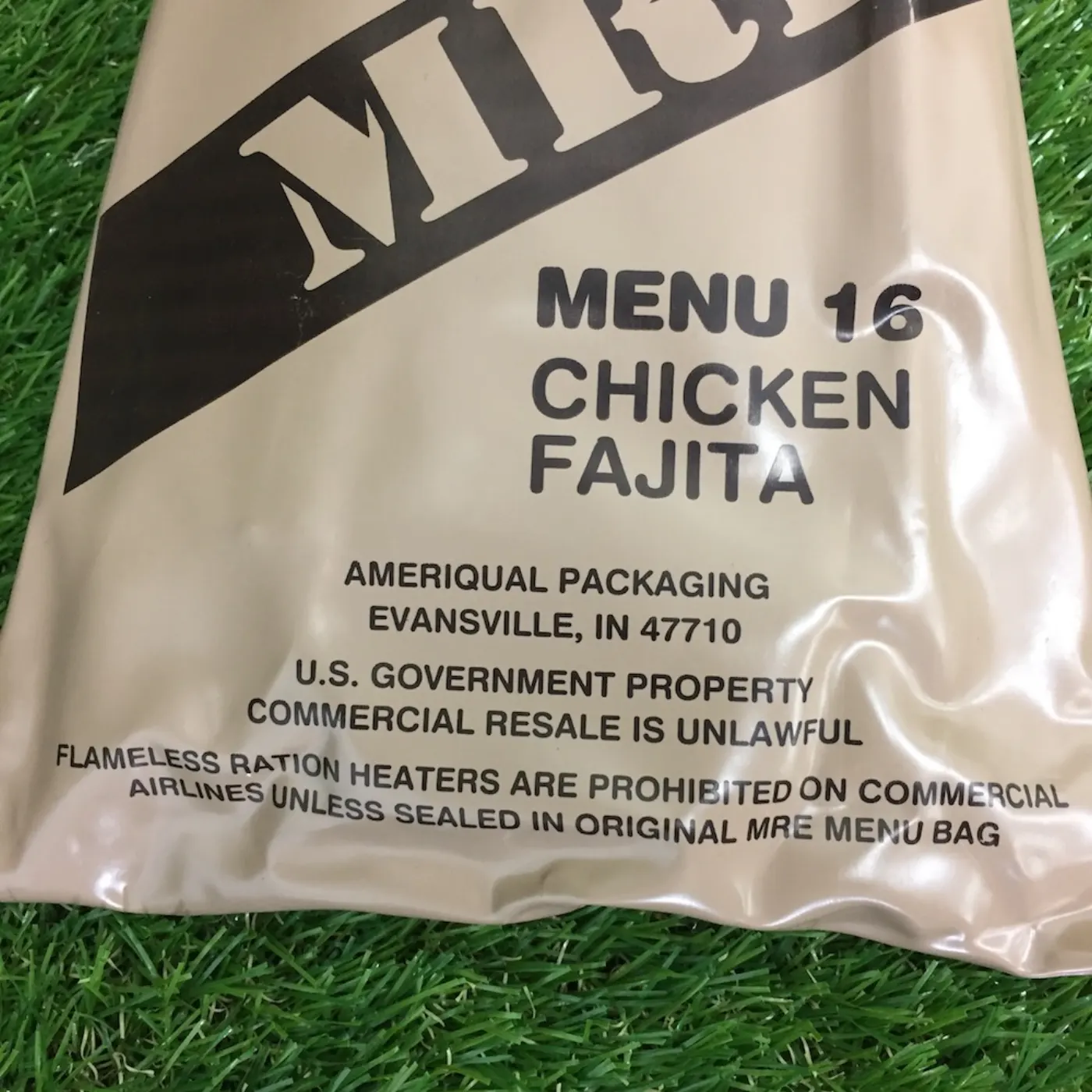 MRE MENU 16 CHICKEN FAJITA 未開封 コレクション用 記録写真3