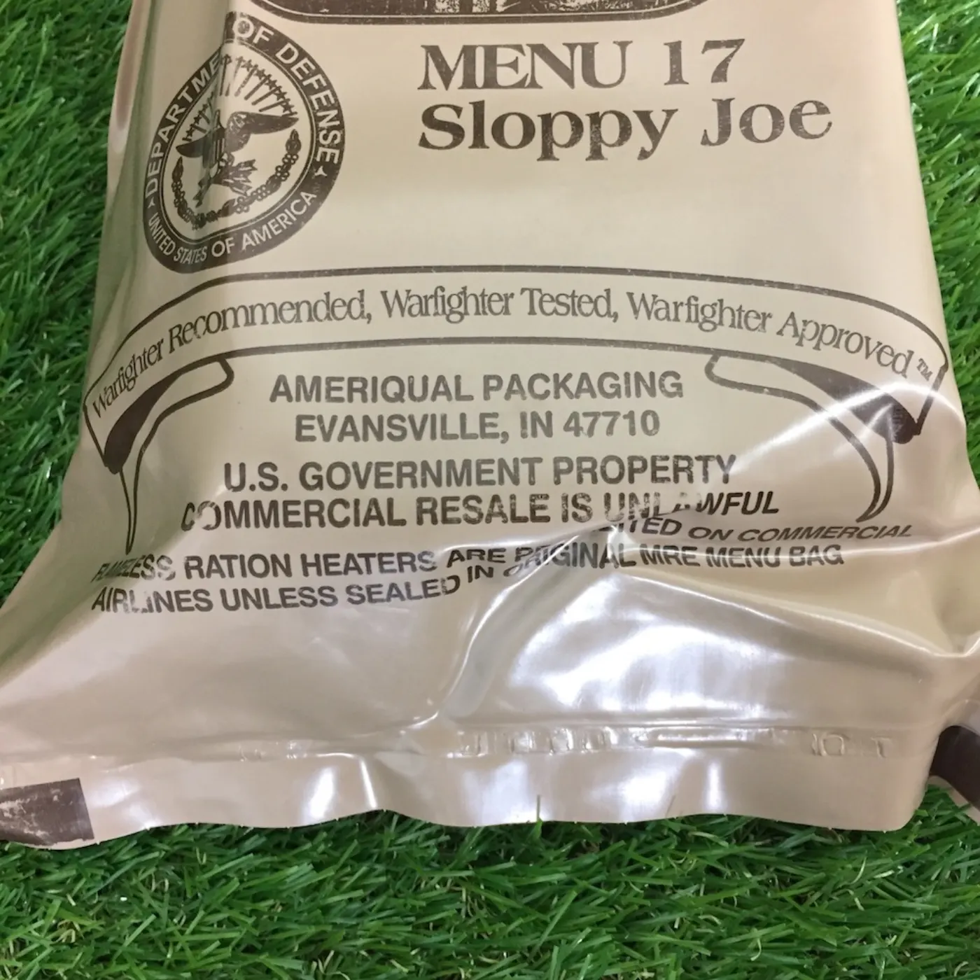 MRE MENU17 Sloppy Joe 未開封 コレクション用 記録写真3