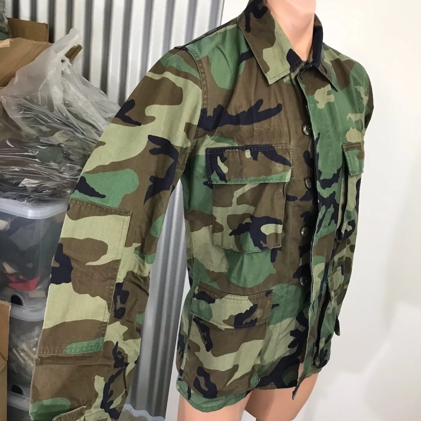 カモフラージュ迷彩 ジャケット サイズ不明 中古品 記録写真10