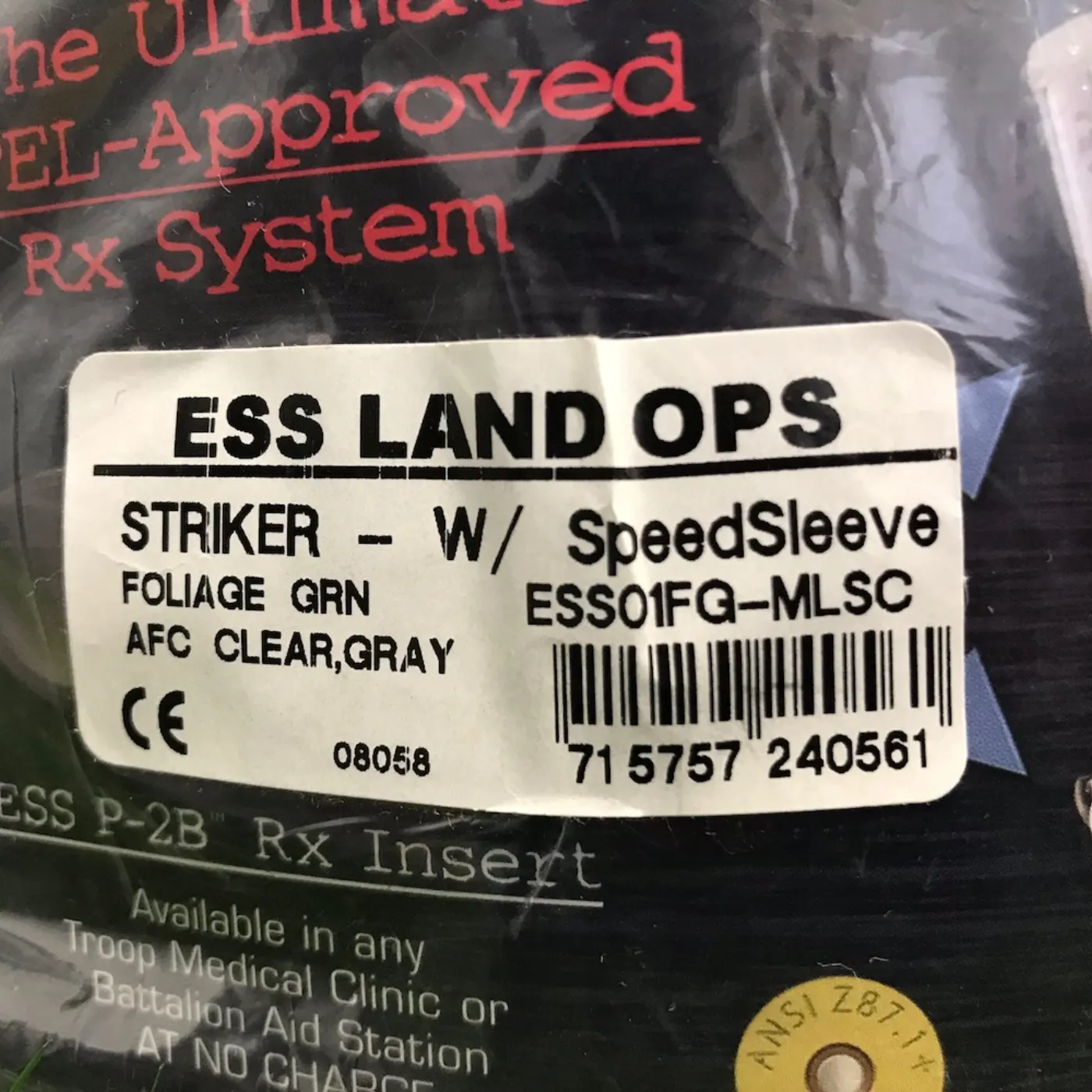 ESS LAND OPS ゴーグル 新品 記録写真3